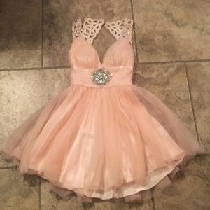 Baby pink homecoming dress